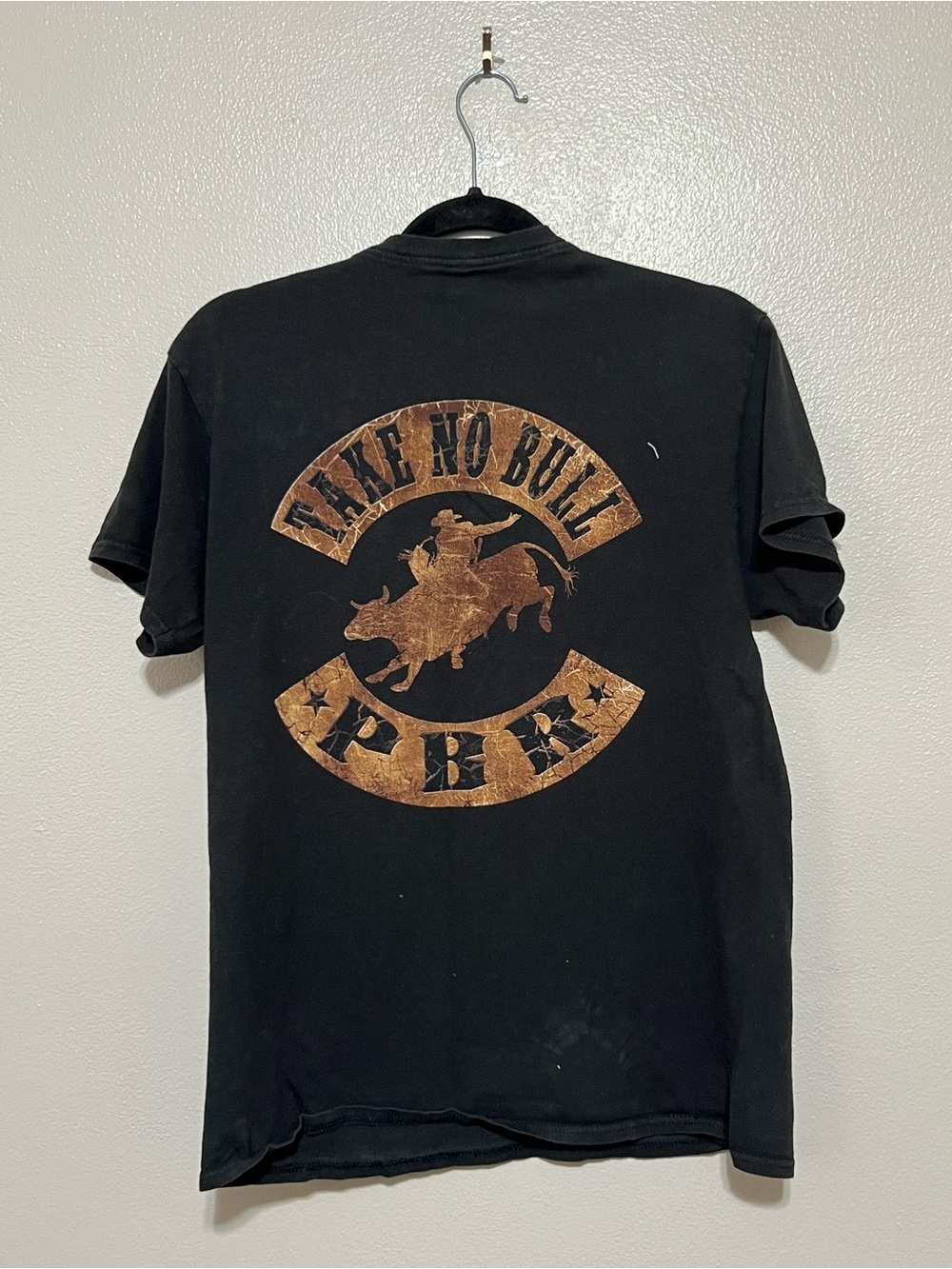 PBR Professional Bull Riders Take No Bull Licensed T-Shirt Black Size M Tee